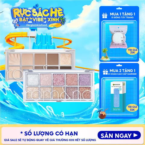 [Màu 00 - 13] Bảng Phấn Mắt 10 Ô Siêu Lấp Lánh Romand Better Than Eye Palette