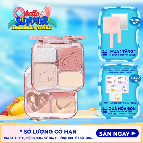 Bảng Phấn Má Hồng & Bắt Sáng 4 Trong 1 VEECCI Easy Blend Face Contouring Palette VE01 8.6g