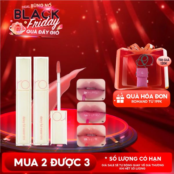  Son Tint Bóng Siêu Lì Cho Đôi Môi Căng Mọng Romand Milk Grocery Dewyful Water Tint 5g 