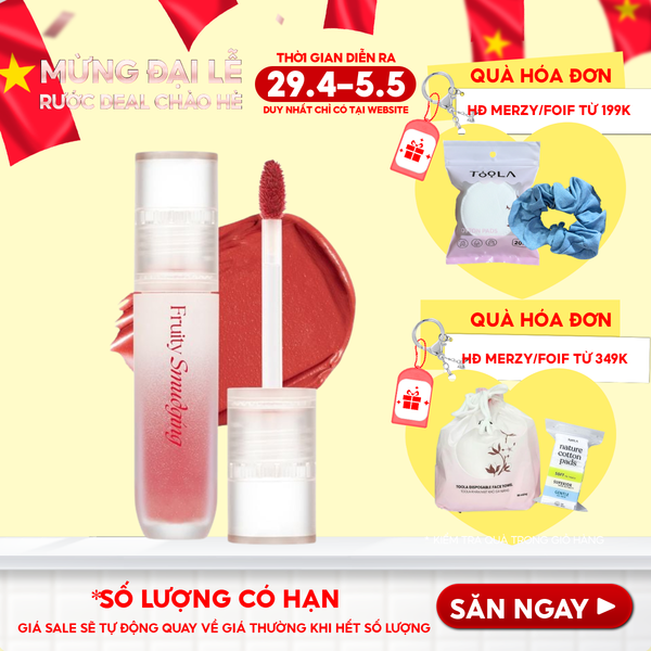  Son Kem Lì Merzy Mịn Mượt Fruity Smudging Velvet Tint 3.5g 