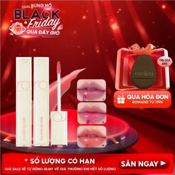 Son Tint Bóng Siêu Lì Cho Đôi Môi Căng Mọng Romand Milk Grocery Dewyful Water Tint 5g 