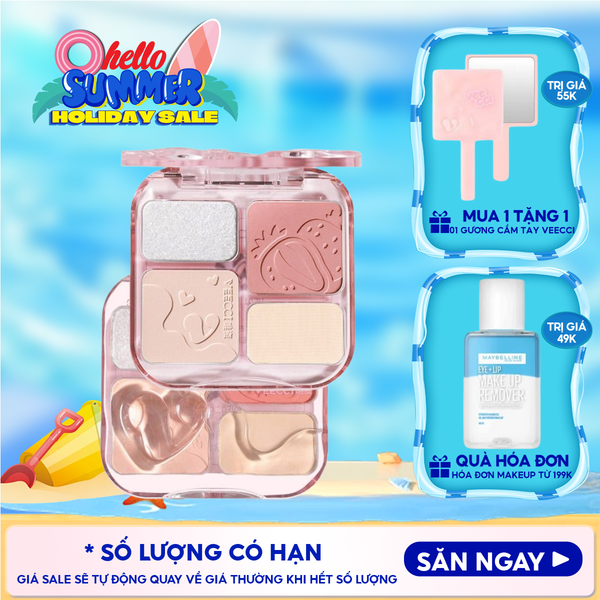  Bảng Phấn Má Hồng & Bắt Sáng 4 Trong 1 VEECCI Easy Blend Face Contouring Palette VE01 8.6g 