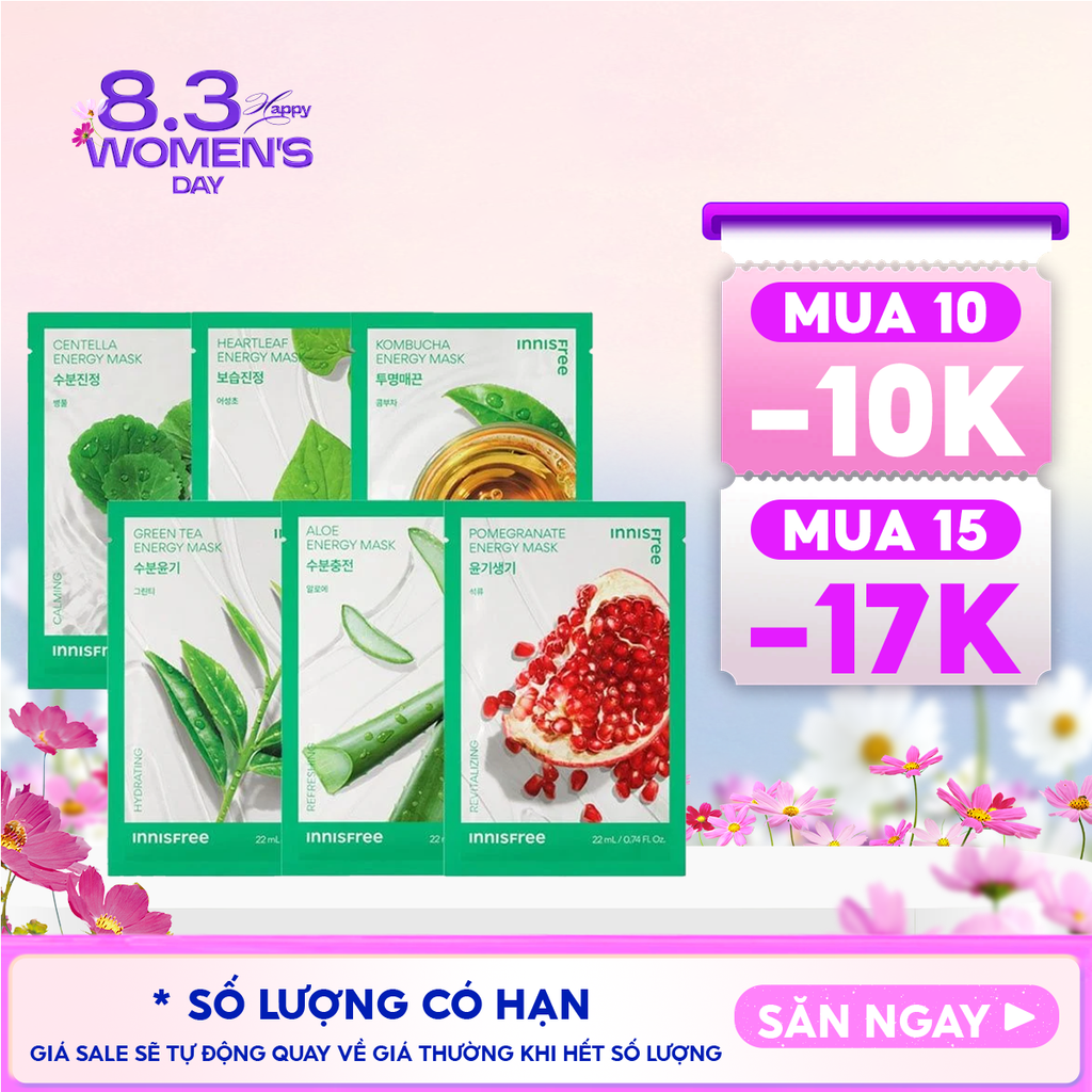 Mặt Nạ Miếng Innisfree Chiết Xuất Từ Thiên Nhiên Squeeze Energy Mask 22ml
