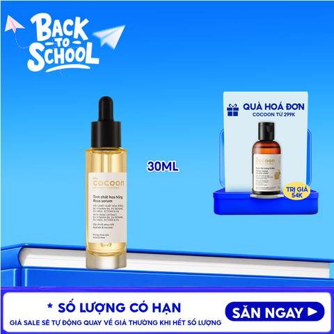 Serum Cocoon Tinh Chất Cấp Ẩm Và Phục Hồi Da Chiết Xuất Hoa Hồng Rose Serum 30ml