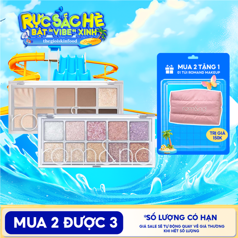 [NEW][Màu 00 - 13] Bảng Phấn Mắt 10 Ô Siêu Lấp Lánh Romand Better Than Eye Palette
