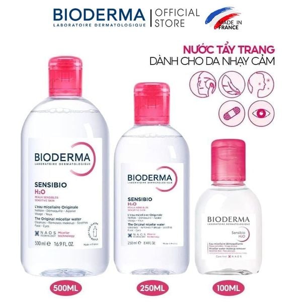 Nước Tẩy Trang Bioderma Dành Cho Da Nhạy Cảm Công Nghệ Micellar Sensibio H2O 