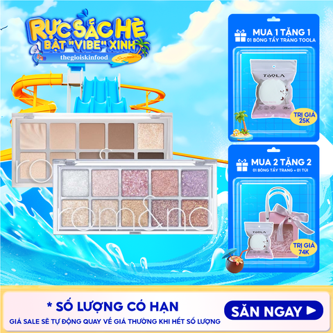 [NEW][Màu 00 - 13] Bảng Phấn Mắt 10 Ô Siêu Lấp Lánh Romand Better Than Eye Palette