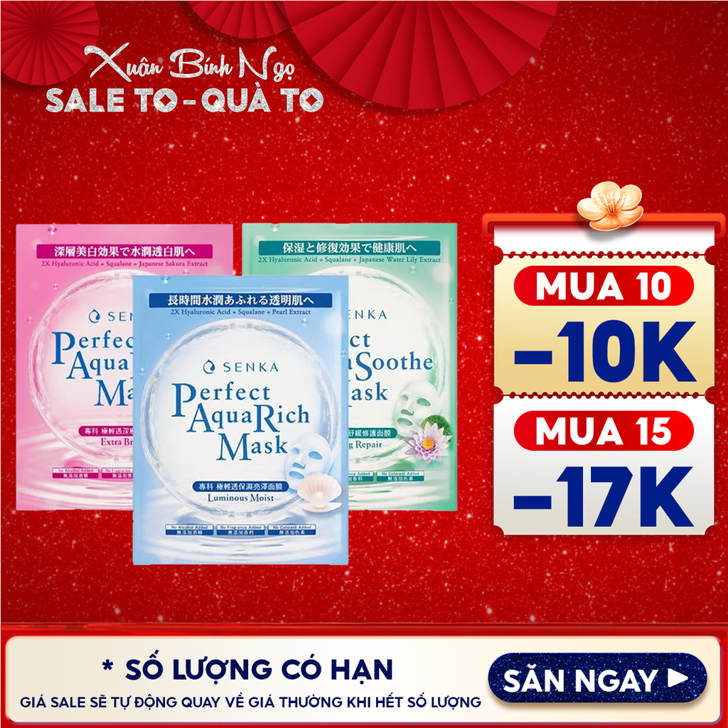 Mặt Nạ Giấy Senka Chăm Sóc Da Perfect Aqua Mask