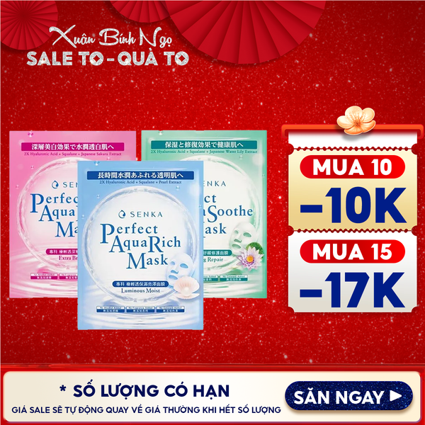  Mặt Nạ Giấy Senka Chăm Sóc Da Perfect Aqua Mask 
