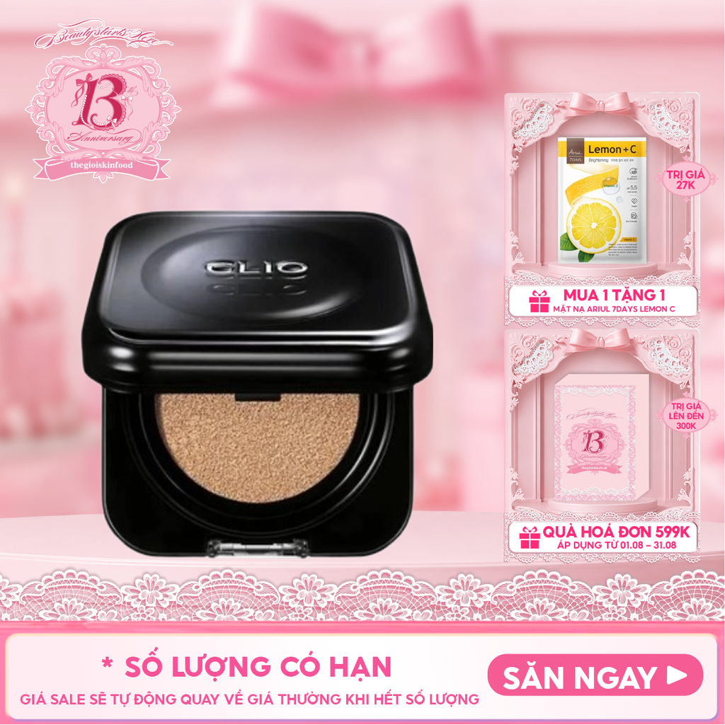 Phấn Nước Trang Điểm Clio Kill Cover Founwear Cushion SPF 40 PA++ 15g (Kèm lõi)