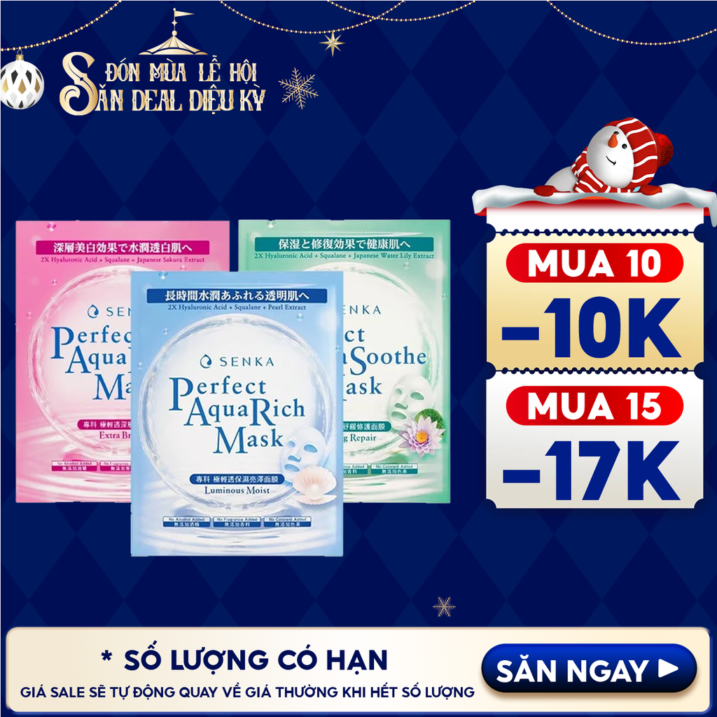 Mặt Nạ Giấy Senka Chăm Sóc Da Perfect Aqua Mask