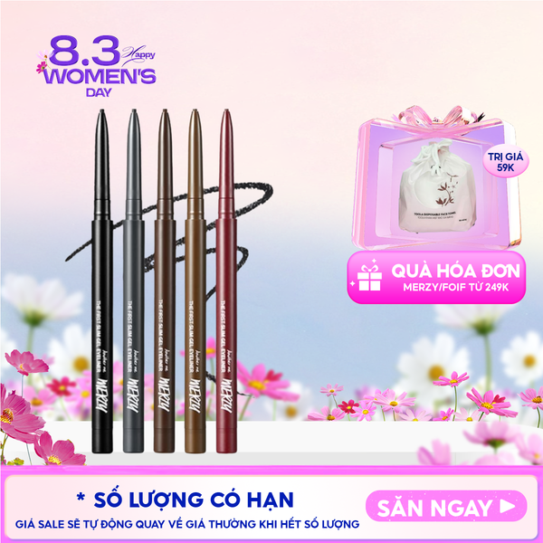  Chì Kẻ Mắt Merzy Siêu Mảnh Chống Trôi, Siêu Bền, Siêu Lì The First Slim Gel Eyeliner 0.05g 