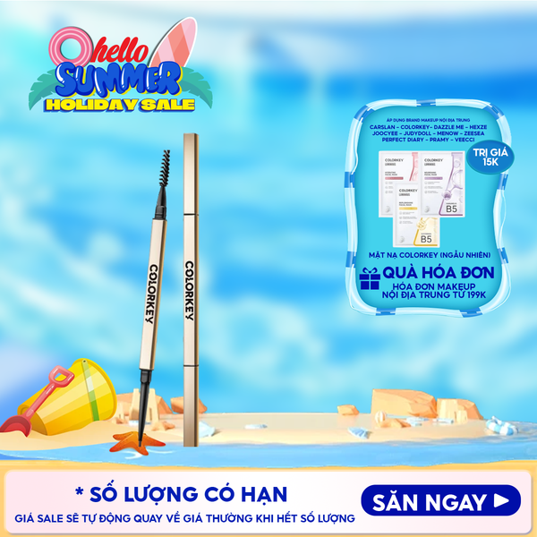  Chì Kẻ Mày Hai Đầu Colorkey Lâu Trôi The Rapid Eyebrow Pencil 0.07g 