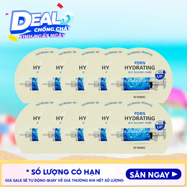  Combo 10 Miếng Mặt Nạ BNBG Cấp Ẩm, Hỗ Trợ Dưỡng Trắng, Phục Hồi Da Skin Booster Mask 30ml 