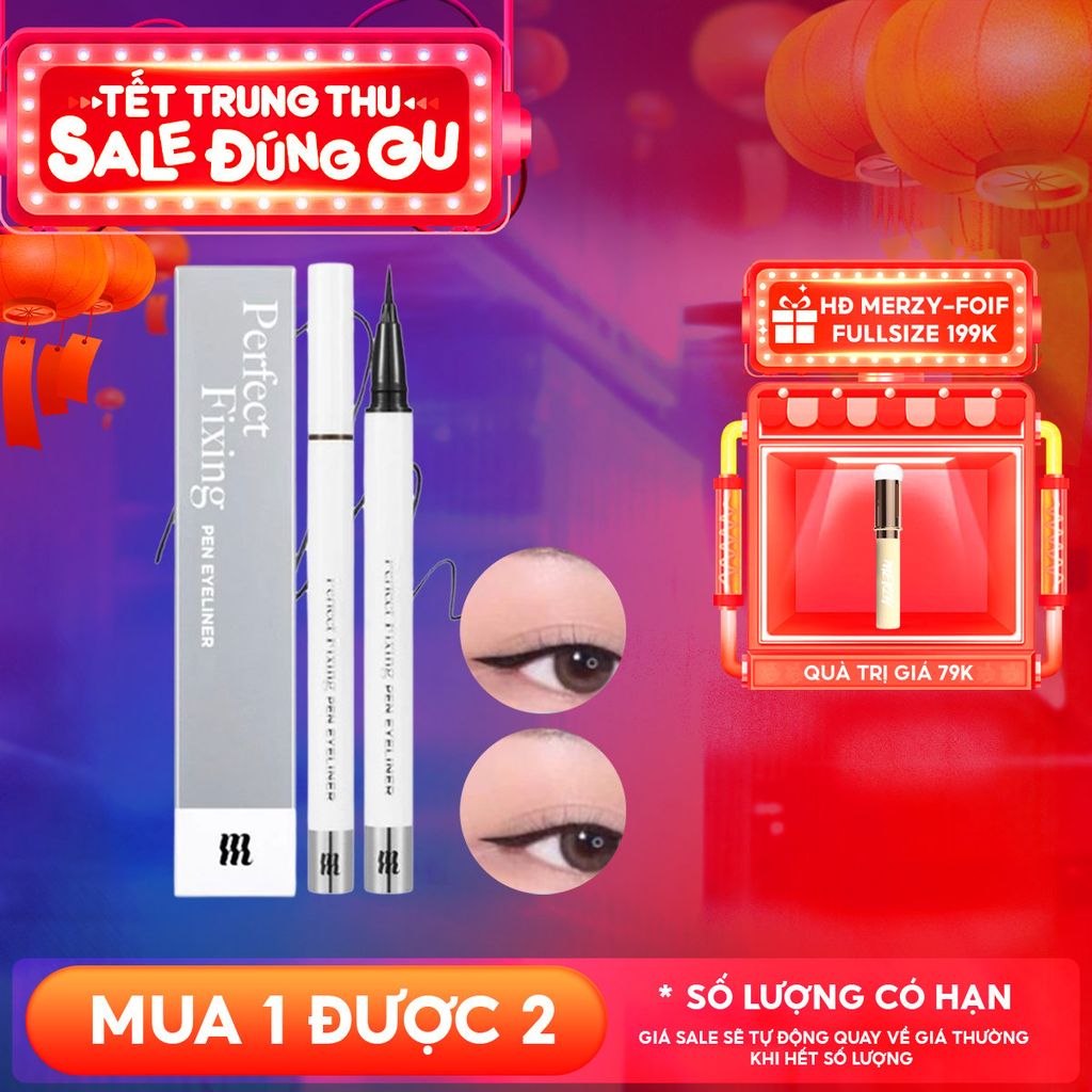 Bút Kẻ Mắt Nước Merzy Chống Trôi The First Pen Eyeliner 0.5g