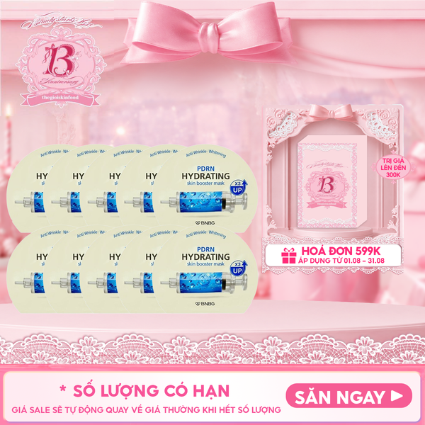  Combo 10 Miếng Mặt Nạ BNBG Cấp Ẩm, Hỗ Trợ Dưỡng Trắng, Phục Hồi Da Skin Booster Mask 30ml 