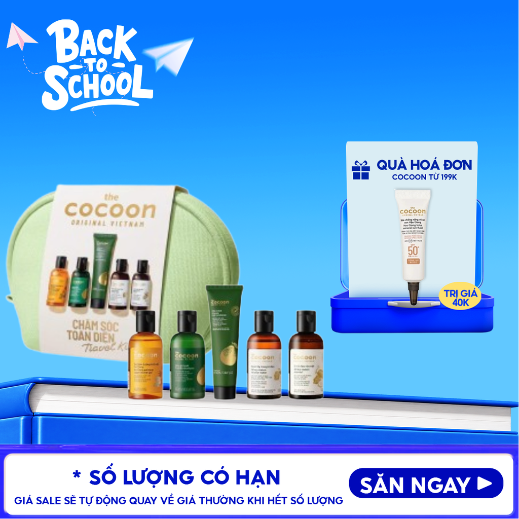 Bộ Chăm Sóc Toàn Diện Cocoon Travel Kit 1: Complete Skincare Set 5pcs