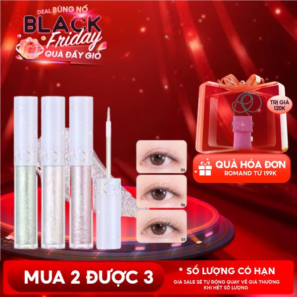  Gel Nhũ Mắt Romand Lấp Lánh, Bền Màu, Lâu Trôi The Universe Liquid Glitter 2g 