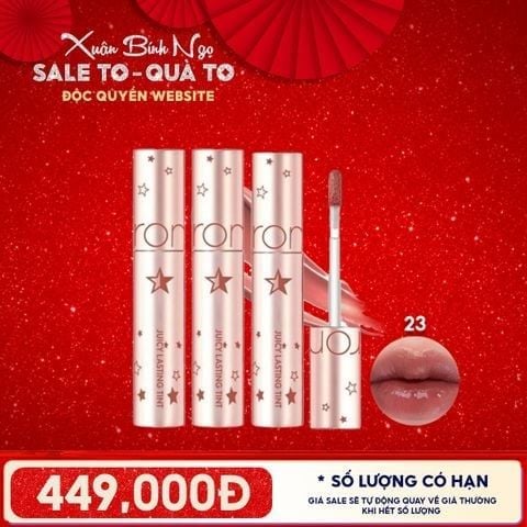 [ĐỘC QUYỀN - COMBO SIÊU HỜI] 3 Son Tint Lì Romand Juicy Lasting Tint Starry Edition 5.5g 23 Nucadamia