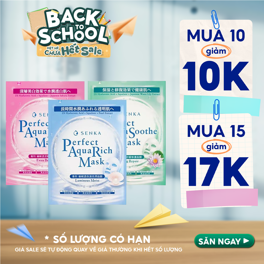 Mặt Nạ Giấy Senka Chăm Sóc Da Perfect Aqua Mask