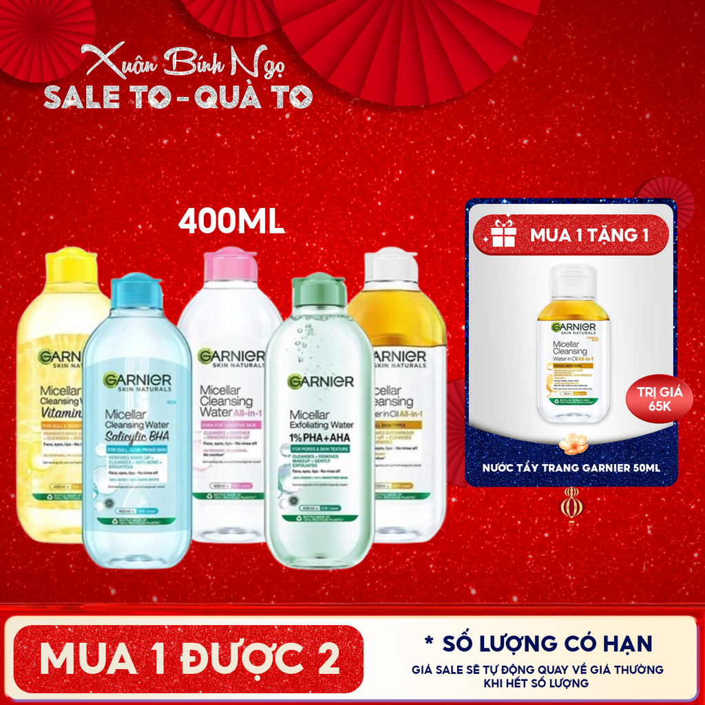 Nước Tẩy Trang Garnier Làm Sạch Sâu Micellar Cleansing Water