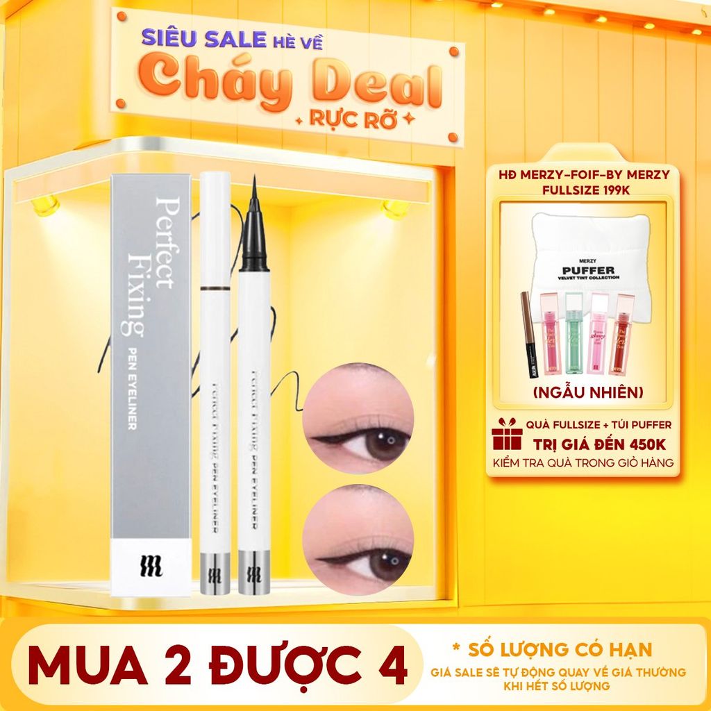 Bút Kẻ Mắt Nước Merzy Chống Trôi The First Pen Eyeliner 0.5g