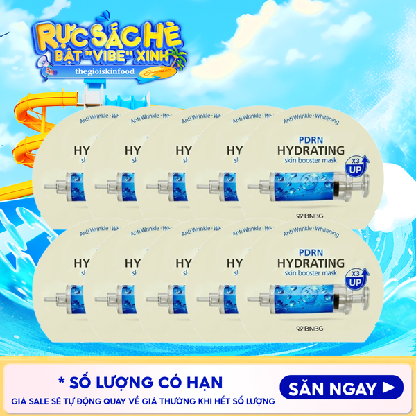  Combo 10 Miếng Mặt Nạ BNBG Cấp Ẩm, Hỗ Trợ Dưỡng Trắng, Phục Hồi Da Skin Booster Mask 30ml 