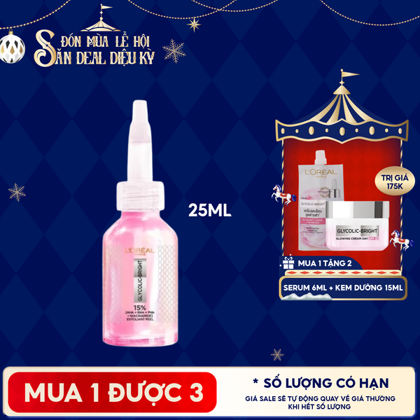  Dưỡng Chất Peel Sáng Da L'Oreal Làm Sạch Tế Bào Chết Glycolic-Bright Anti-Dark Spot Exfoliant Peel 25ml 