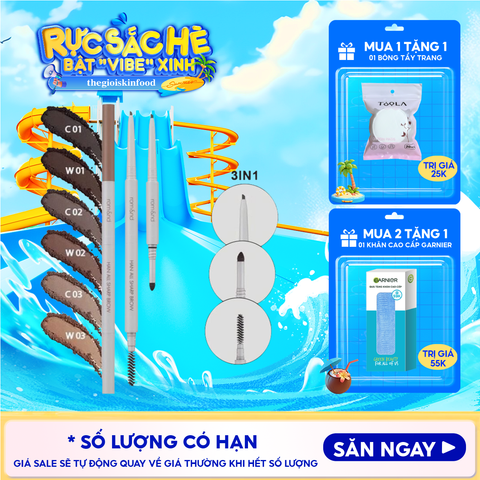 Chì Kẻ Mày Nét Mảnh Romand 3 Trong 1 Cho Đôi Chân Mày Hoàn Hảo, Sắc Nét Han All Sharp Brow - Han All Line