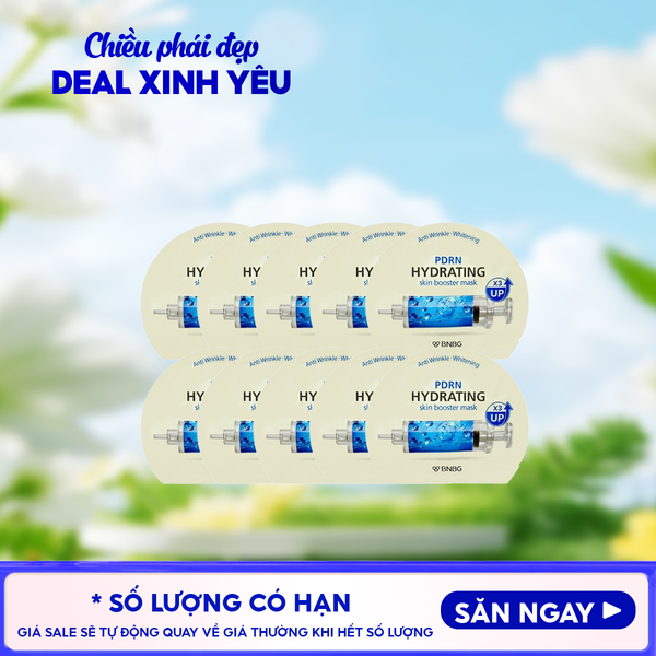  Combo 10 Miếng Mặt Nạ BNBG Cấp Ẩm, Hỗ Trợ Dưỡng Trắng, Phục Hồi Da Skin Booster Mask 30ml 
