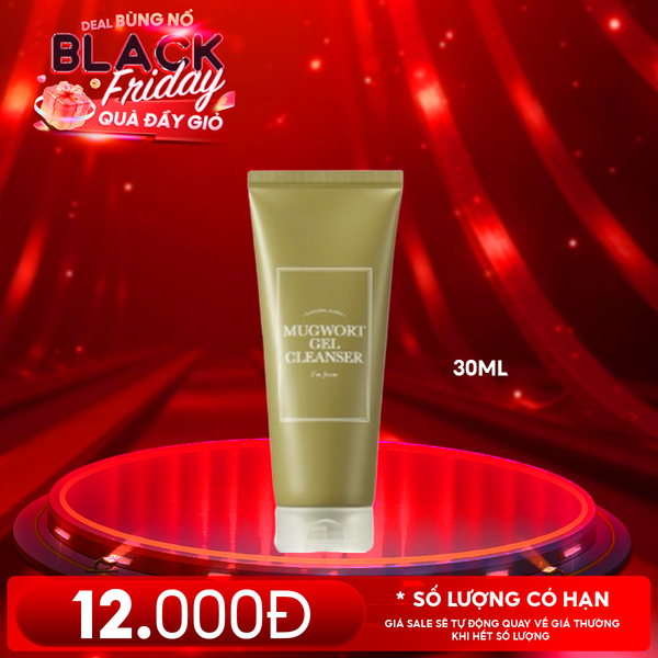  Sữa Rửa Mặt I'm From Sạch Sâu Dịu Nhẹ Chiết Xuất Ngải Cứu Mugwort Gel Cleanser 30ml 