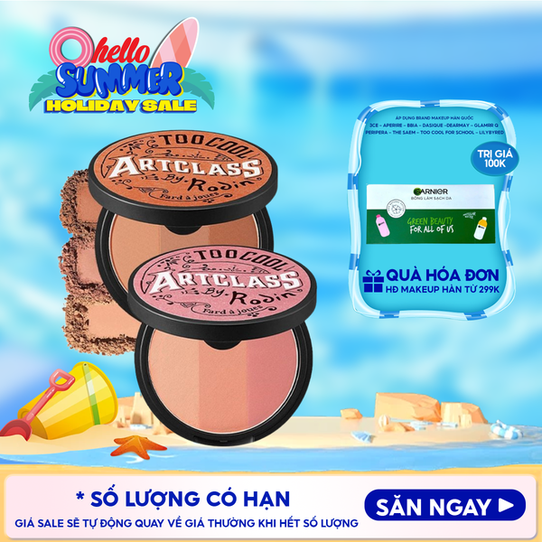  Phấn Má Hồng 3 Màu Too Cool For School Art Class By Rodin Blusher 9.5g 