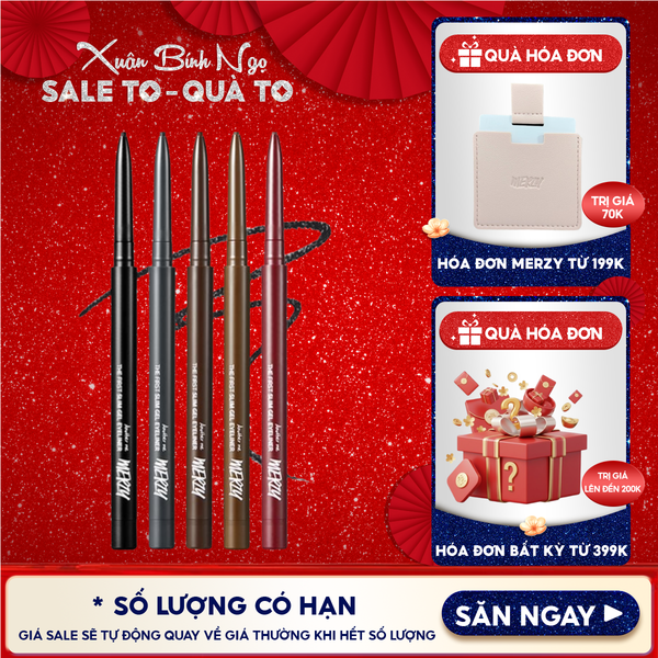  Chì Kẻ Mắt Merzy Siêu Mảnh Chống Trôi, Siêu Bền, Siêu Lì The First Slim Gel Eyeliner 0.05g 
