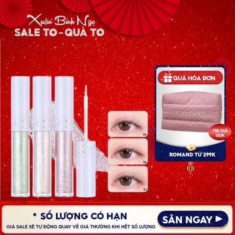 Gel Nhũ Mắt Romand Lấp Lánh, Bền Màu, Lâu Trôi The Universe Liquid Glitter 2g