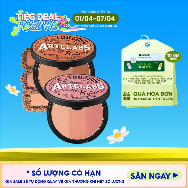  Phấn Má Hồng 3 Màu Too Cool For School Art Class By Rodin Blusher 9.5g 