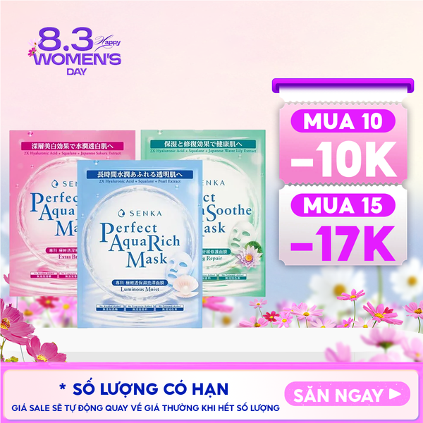  Mặt Nạ Giấy Senka Chăm Sóc Da Perfect Aqua Mask 