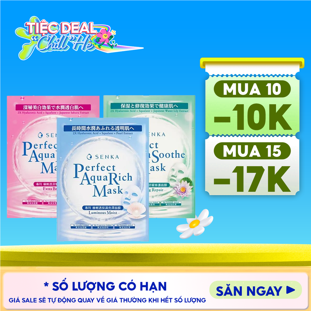 Mặt Nạ Giấy Senka Chăm Sóc Da Perfect Aqua Mask