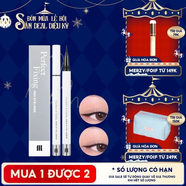  Bút Kẻ Mắt Nước Merzy Chống Trôi The First Pen Eyeliner 0.5g 