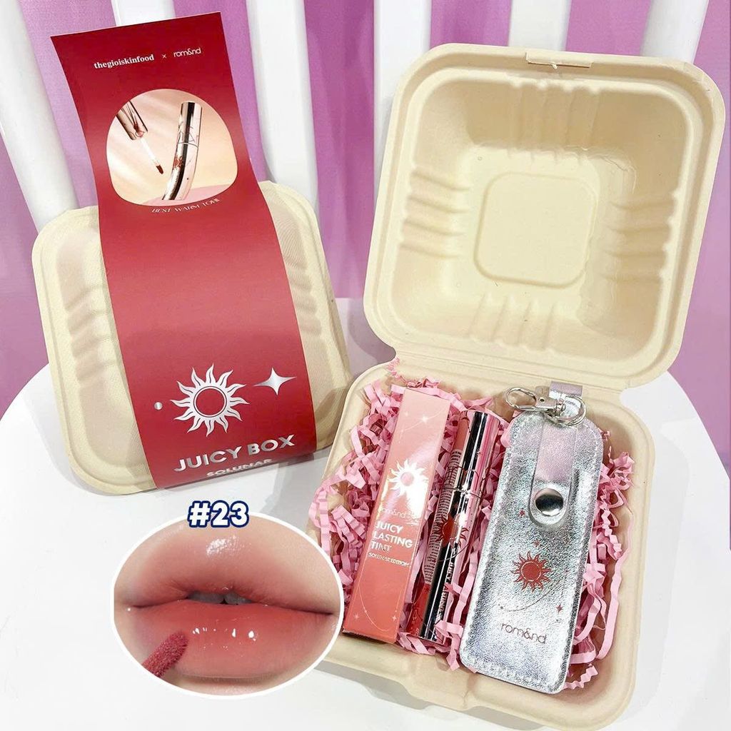 [Solunar Edition] Hộp Bánh Juicy Box Son Tint Lì Romand Juicy Lasting Tint Solunar Edition 5.5g