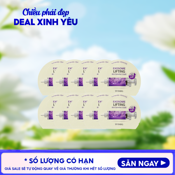  Combo 10 Miếng Mặt Nạ BNBG Cấp Ẩm, Hỗ Trợ Dưỡng Trắng, Phục Hồi Da Skin Booster Mask 30ml 
