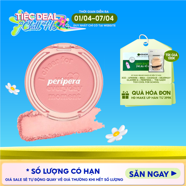  Phấn Má Hồng Peripera Siêu Xinh Pure Blushed Sunshine Cheek 4.2g 