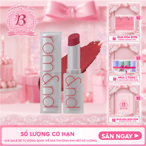 Son Thỏi Lì, Lên Màu Siêu Xinh Romand Zero Matte Lipstick 3g