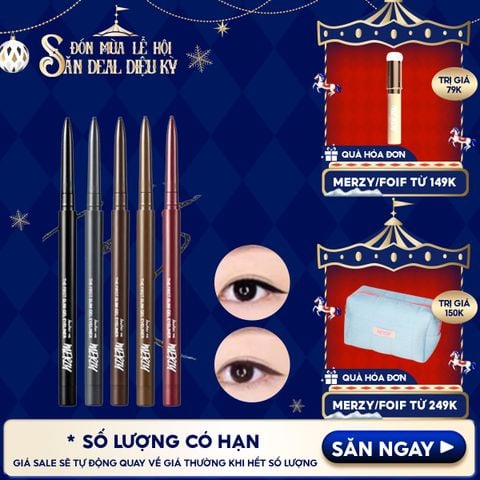 Chì Kẻ Mắt Merzy Siêu Mảnh Chống Trôi, Siêu Bền, Siêu Lì The First Slim Gel Eyeliner 0.05g