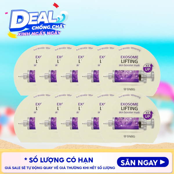  Combo 10 Miếng Mặt Nạ BNBG Cấp Ẩm, Hỗ Trợ Dưỡng Trắng, Phục Hồi Da Skin Booster Mask 30ml 