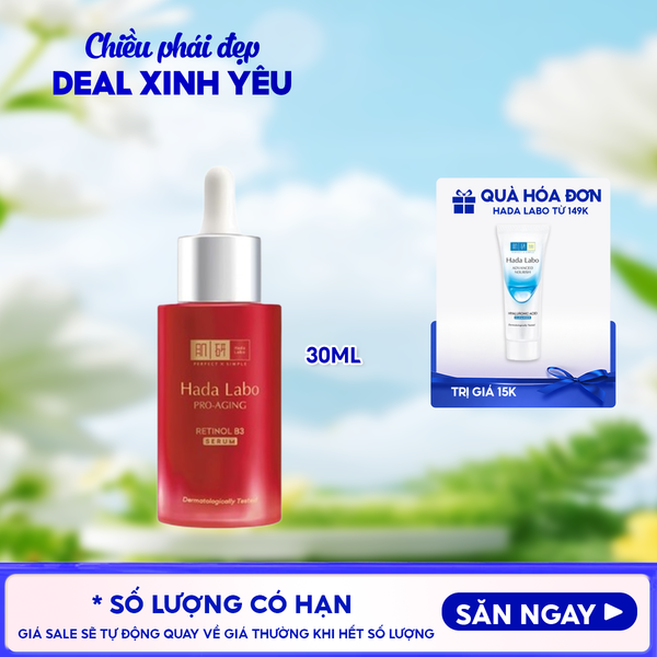  Serum Hỗ Trợ Cải Thiện Lão Hóa Da Hada Labo Pro-Aging Retinol B3 Serum 30ml 
