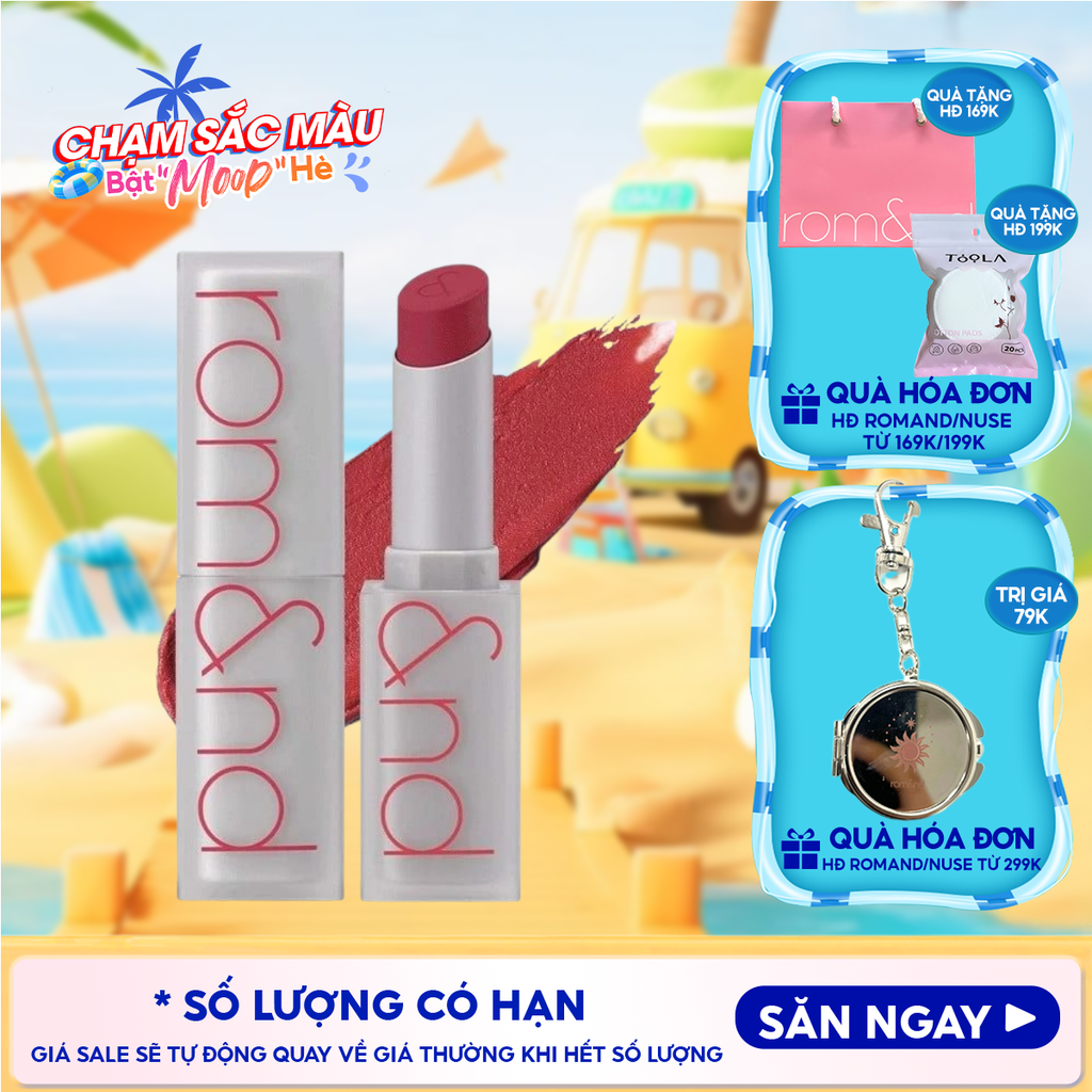 Son Thỏi Lì, Lên Màu Siêu Xinh Romand Zero Matte Lipstick 3g