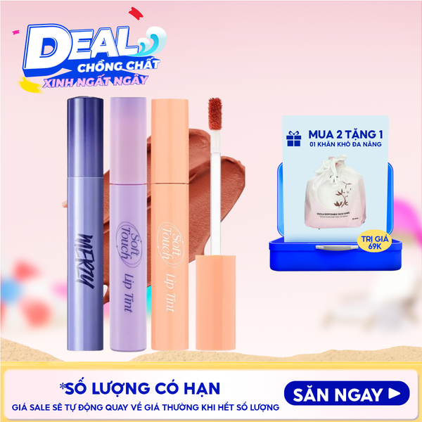  [SL1 - SL14] Son Kem Merzy Siêu Lì, Siêu Mịn Môi Soft Touch Lip Tint 3g 