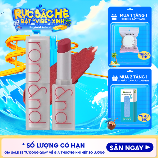  Son Thỏi Lì, Lên Màu Siêu Xinh Romand Zero Matte Lipstick 3g 
