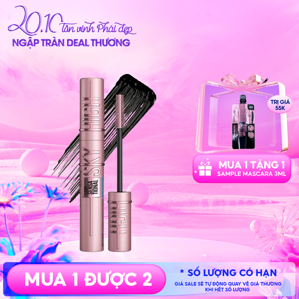 Mascara Maybelline Tơi Dài Mi, Cho Mi Cong Dài Tự Nhiên New York Lash Sensational Sky High Mascara 6ml