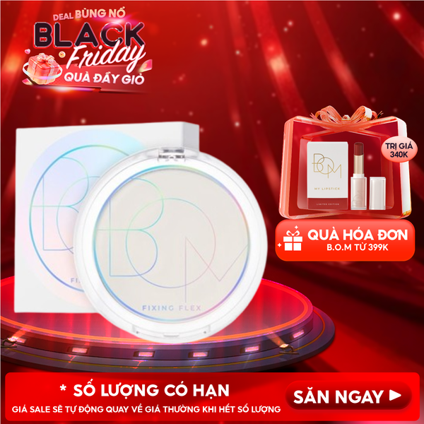  Phấn Phủ B.O.M Dạng Nén Kiềm Dầu, Giúp Da Mịn Màng Fixing Flex Powder Pact 7.5g 